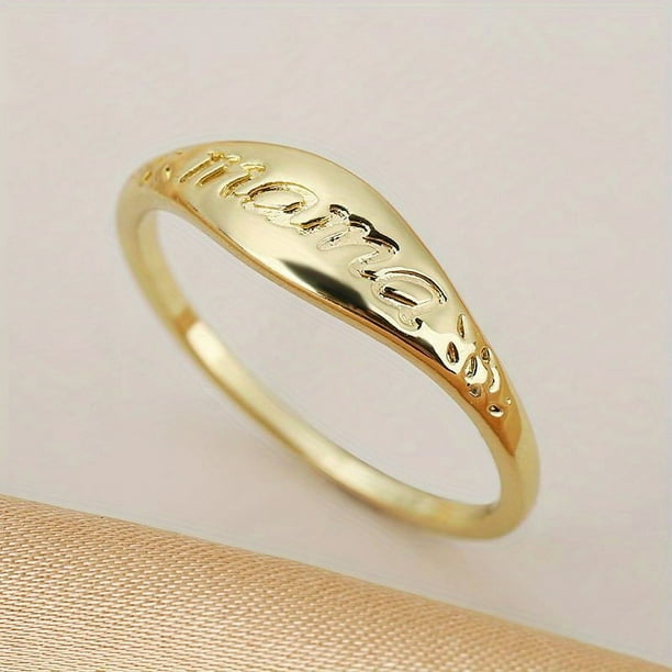 Mama Letter Ring - Perfect Mother's Day Gift for Women - Simple and Stylish Design