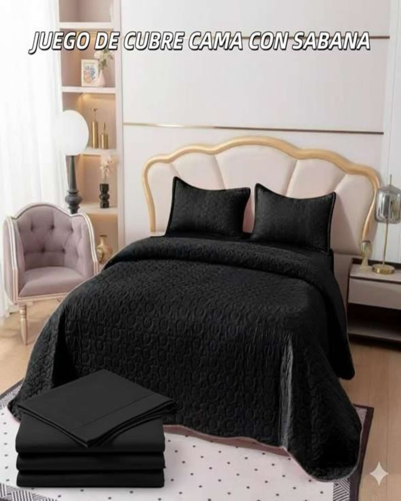 Genérico - Sabana Con Cubrecama 2 Plazas