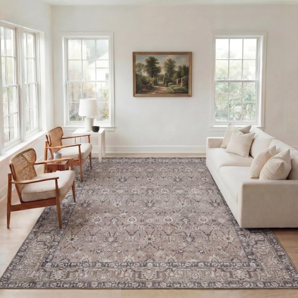Alfombra Kuden 274x366 cm Vintage Lavable Antideslizante