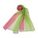 thumbnail image 2 of Xiao Hua Bufanda, 1 pieza, bufanda de gasa (verde claro/rosa claro) - 160x50cm. Bufanda de seda ligera, poliéster suave, accesorio de moda versátil para uso diario y para combinar con atuendos., 2 of 3