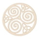 thumbnail image 3 of Colgante De Geometría Sagrada De Escultura De Pared De Madera Para Decoración De Boda De Yoga Nudo Triskele, 3 of 5