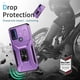 thumbnail image 3 of Funda Armada para Motorola Moto G Power 2022 con Tapa Deslizante y Soporte Magnético Giratorio Morado, 3 of 5