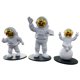thumbnail image 2 of 3 Piezas Astronauta Escultura Artes Artesanía Astronauta Estatua Estatuilla Oro, 2 of 5
