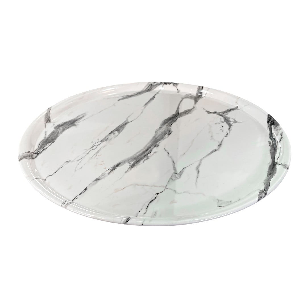 Imahe - Tabla Redonda Melamina 35 Cm Marmol Blanco