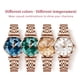 thumbnail image 1 of Reloj de Cuarzo para Mujer Esfera Esmeralda Detalles de Cristal Correa Acero Inoxidable verde para uso diario variante verde, 1 of 3