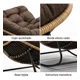 thumbnail image 3 of Sillon Mecedor Silla Mecedora Sitial Moderna Talla Xl Marrón Liso, 3 of 8