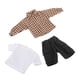thumbnail image 2 of Conjunto De Camisa Y Pantalones A Escala 1/12 Para Muñecos De 6 Pulgadas Cuadros Amarillos, 2 of 3