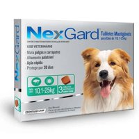 Nexgard - Antiparasitario Perros 10 A 25 Kg X 3 Comprimidos Masticables