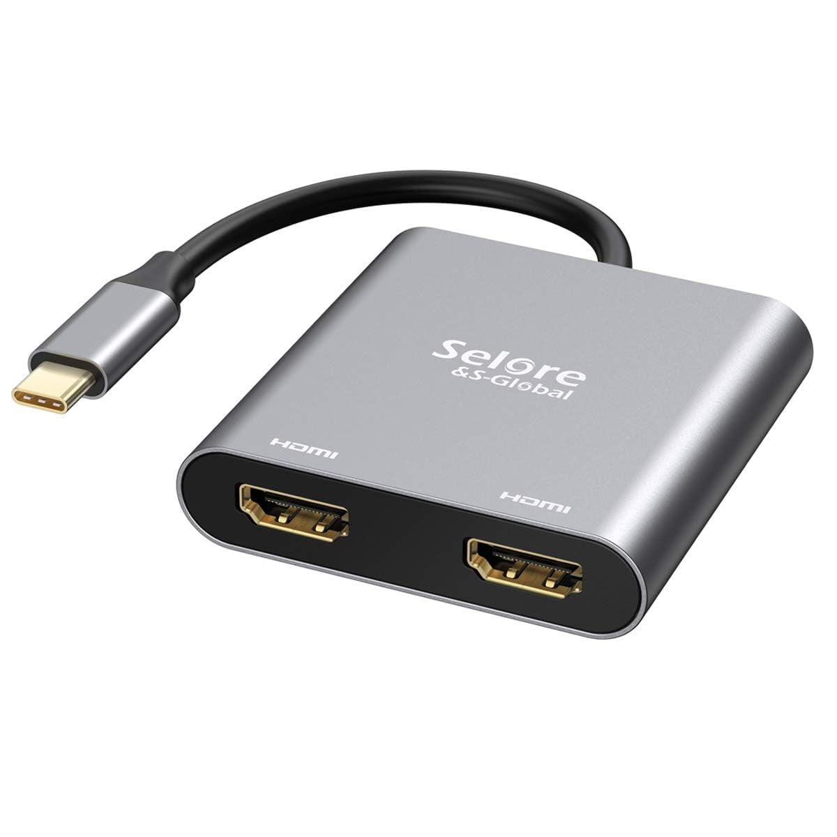 Adaptador Usb-c A Hdmi Dual Selore&s-global 4k @60hz