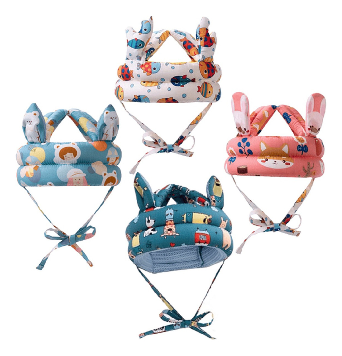 Genérico - Set 2 Cascos Esponjas Antigolpes Protector Suave Bebe Lau