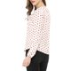 thumbnail image 4 of INSPIRE CHIC Blusa de manga larga con cuello con volantes para el regreso a clases del Día de San Valentín para mujer XL Blanco con puntos rojos, 4 of 8