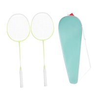 Magideal - Juego De Raquetas De Bádminton Luminosas, Raqueta De Bádminton Con Mango Antideslizante De Aleación De Acero, Juego De Entrenamiento Para Principiante Amarillo