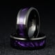 thumbnail image 1 of Anillo de Carburo de Tungsteno Purple Silk Talla 11 USA Hombre, 1 of 3