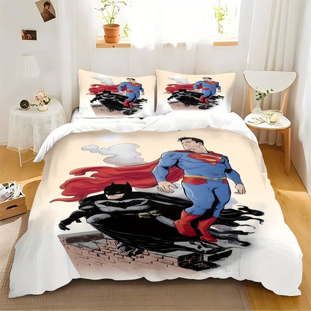3pcs bedding cushion cover Superman Printed pattern bedding set super soft and comfortable breathable duvet cover