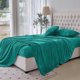 thumbnail image 5 of Juego de sábanas Elegant Comfort, de franela de terciopelo, color turquesa, 5 of 9