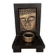thumbnail image 1 of 1Pcs Buddha Face Candelabro Exquisito Realista Para Oficina Hogar Yoga Club Bronce, 1 of 5