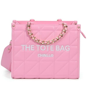 Bolso De Mano Chinllo Con Cadenas Acolchadas Stachel Monedero E.Pink Para Mujer