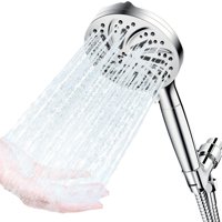 Xusx111 - 10 Modos De Pulverización Set De Cabezal De Ducha Portátil De Alta Presión Cabeza De Ducha Actualizada Con Pulverización Portátil Cabeza De Ducha Portátil Manguera De Acero Inoxidable + Asie