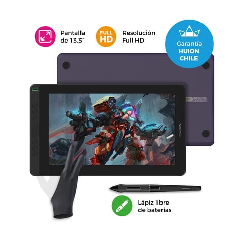 Huion - Tableta Gráfica Monitor Kamvas 13 Purplue