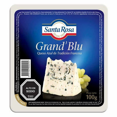 Queso Azul Trozo 100 G Santa Rosa