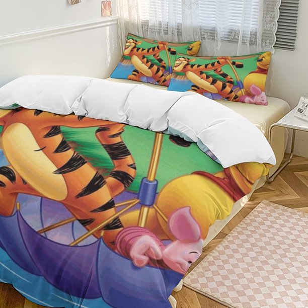 Winnie The Pooh 3-Piece Twin Bed Set - Includes 1 Single Comforter And 2 Pillowcases Bedding - Fade Resistant Microfiber - Winnie The Pooh