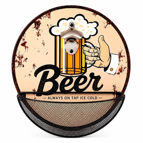 Wakeshome - Destapador Botellas Cerveza Pared Decoración Bar