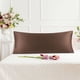 thumbnail image 2 of PiccoCasa Fundas de Almohada de Satén Suave y Sedoso con Cremallera Funda de Almohada Larga Queen Marrón, 2 of 7