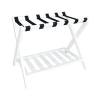 Magideal - Portaequipajes Plegable De Bambú Para Habitación De Invitados, Estante De Almacenamiento Portátil Multiusos En Forma De X Para Dormitorio, Hotel, Blanco