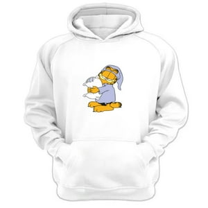 Genérico - Polerón Canguro Garfield Blanco Talla Xs Unisex