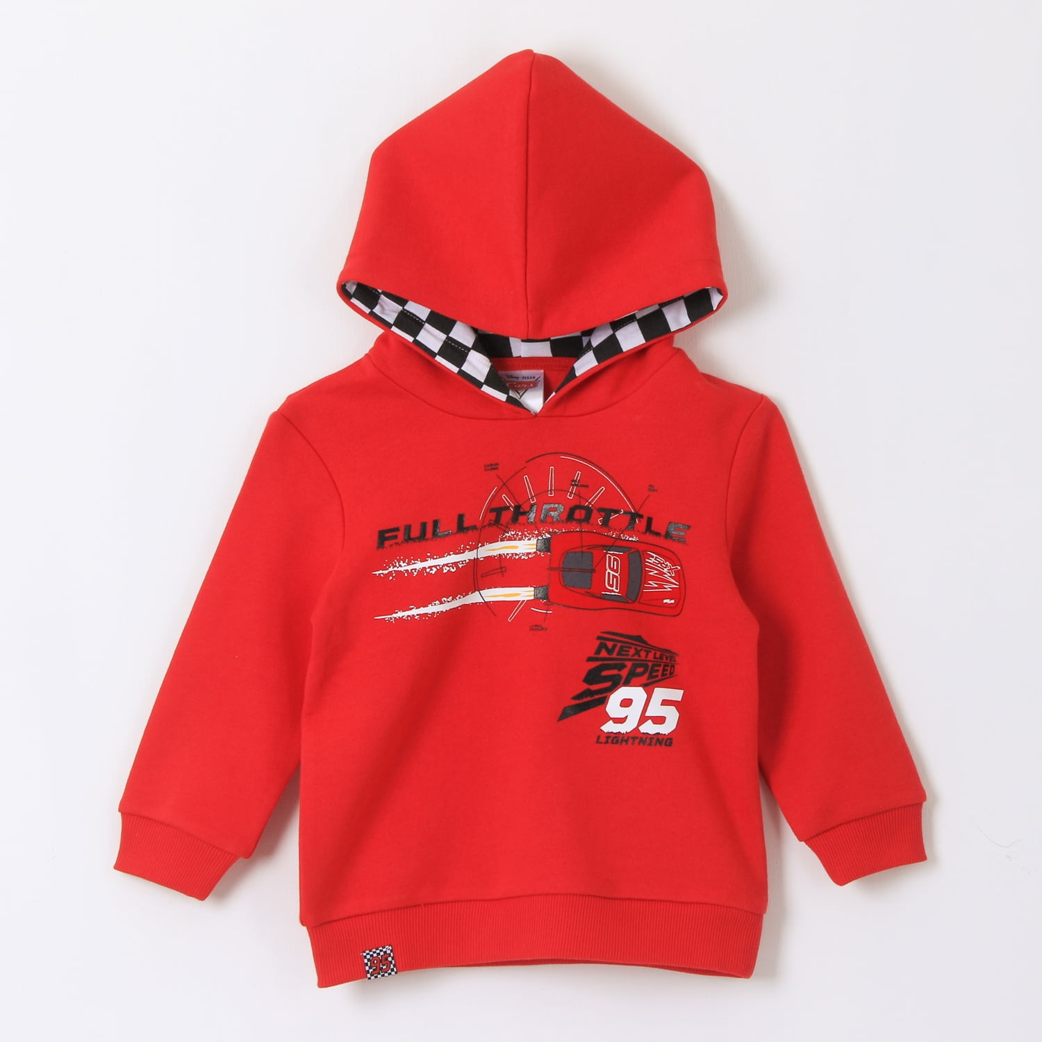 Polerón Niño Hoodie Back Print Rayo Mcqueen Cars Rojo Disney