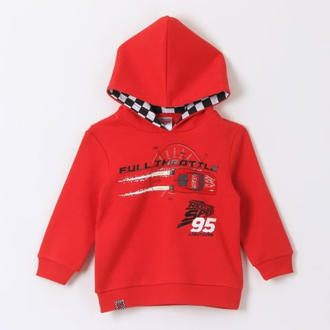 Polerón Niño Hoodie Back Print Rayo Mcqueen Cars Rojo Disney