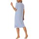thumbnail image 3 of INSPIRE CHIC Camisón de Mujer de Rayón con Cuello en V, Suave y Sedoso, de Manga Corta, Camiseta de Dormir Midi con Bolsillos, Vestido Ligero para Estar en Casa L Púrpura, 3 of 6