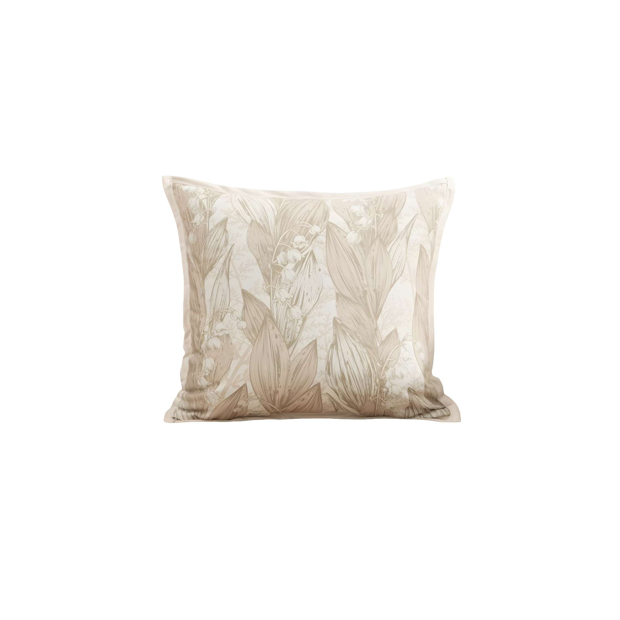 Genérico - Juego De 4 Fundas De Cojin Hoja Beige