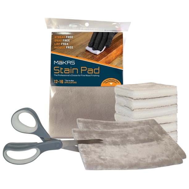 Stain Pad MākrS Cortado a medida, paquete de 2 unidades para tintes y aceites para madera