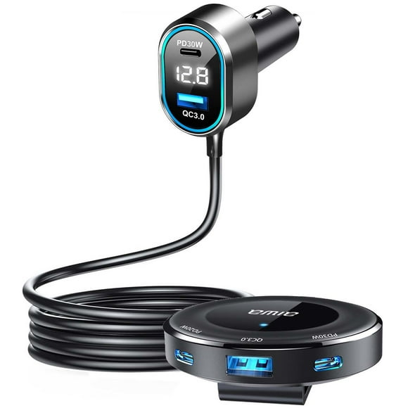 Cargador Usb Rápido Auto Extensión Pasajeros Traseros
