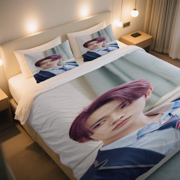 HEESEUNG Campus Style Duvet Cover Set Independence Day Retro Print Soft & Breathable Machine Washable with Zipper Design for Easy Removal