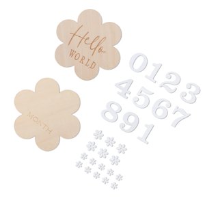 Magideal - Accesorios De Fotografía Para Recién Nacidos, Hito Floral, Artesanías Prácticas Hechas A Mano, Novedad Para Decoración De Cumpleaños, Bebé De 0 A 12 A