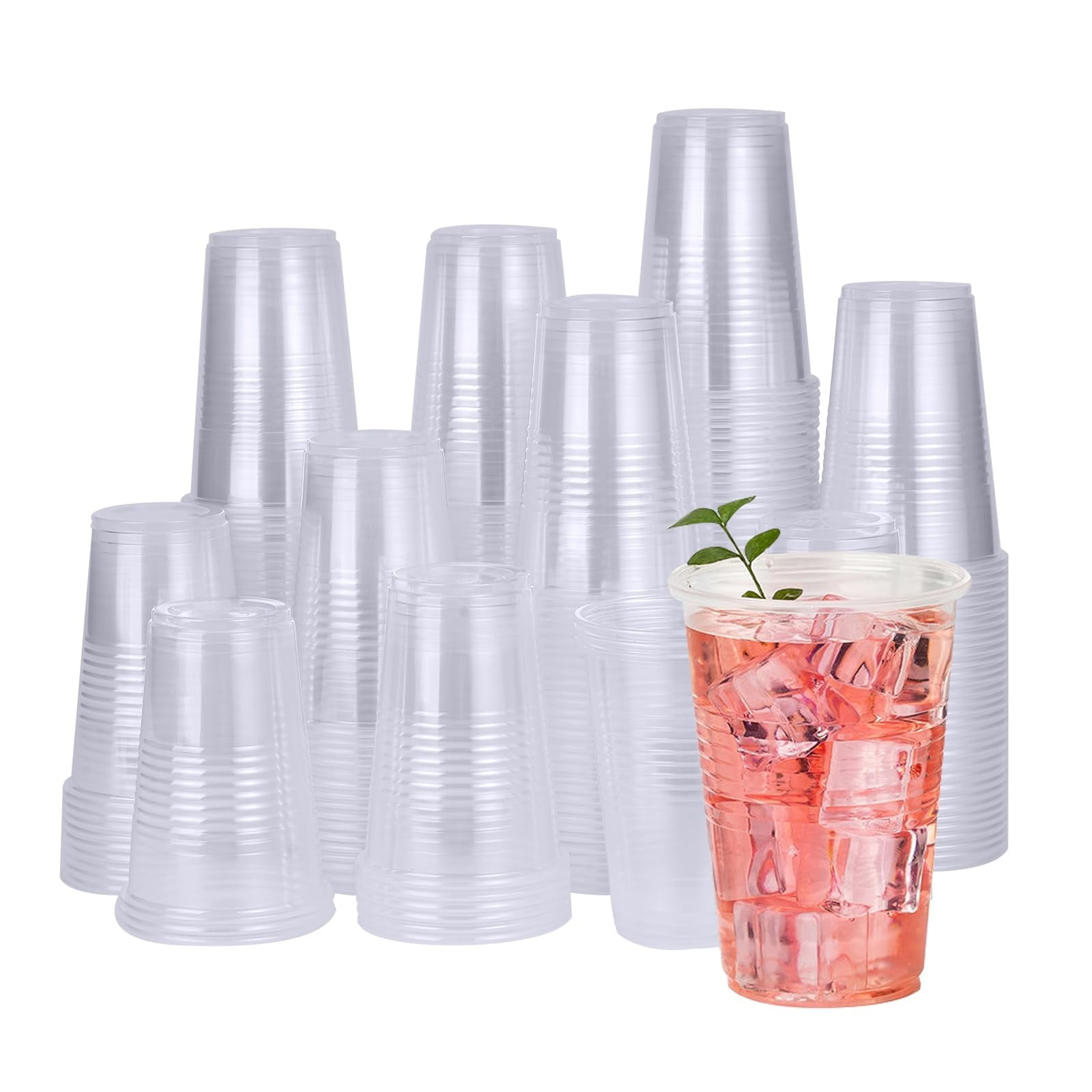 Vasos Desechables De Plástico Racetop 500, Paquete De 270 Ml, Vasos Transparentes