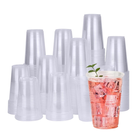 Vasos desechables de plástico RACETOP 500, paquete de 270 ml, vasos transparentes