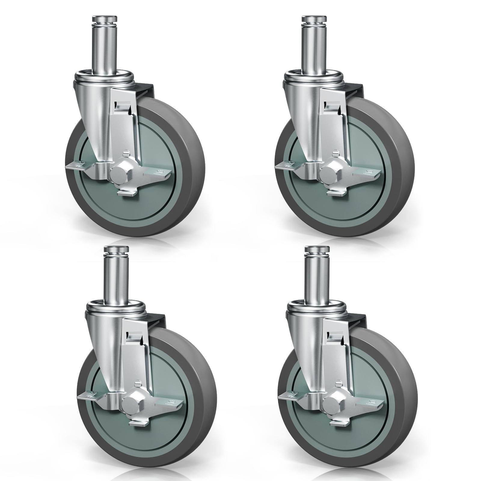 Juego De 4 Vástagos De Bloqueo Vvokgo De Caster Wheels, Resistentes