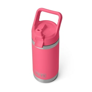 Botella Yeti Rambler Jr. 350 Ml Para Niños Con Tapón De Pajita, Color Rosa Tropical