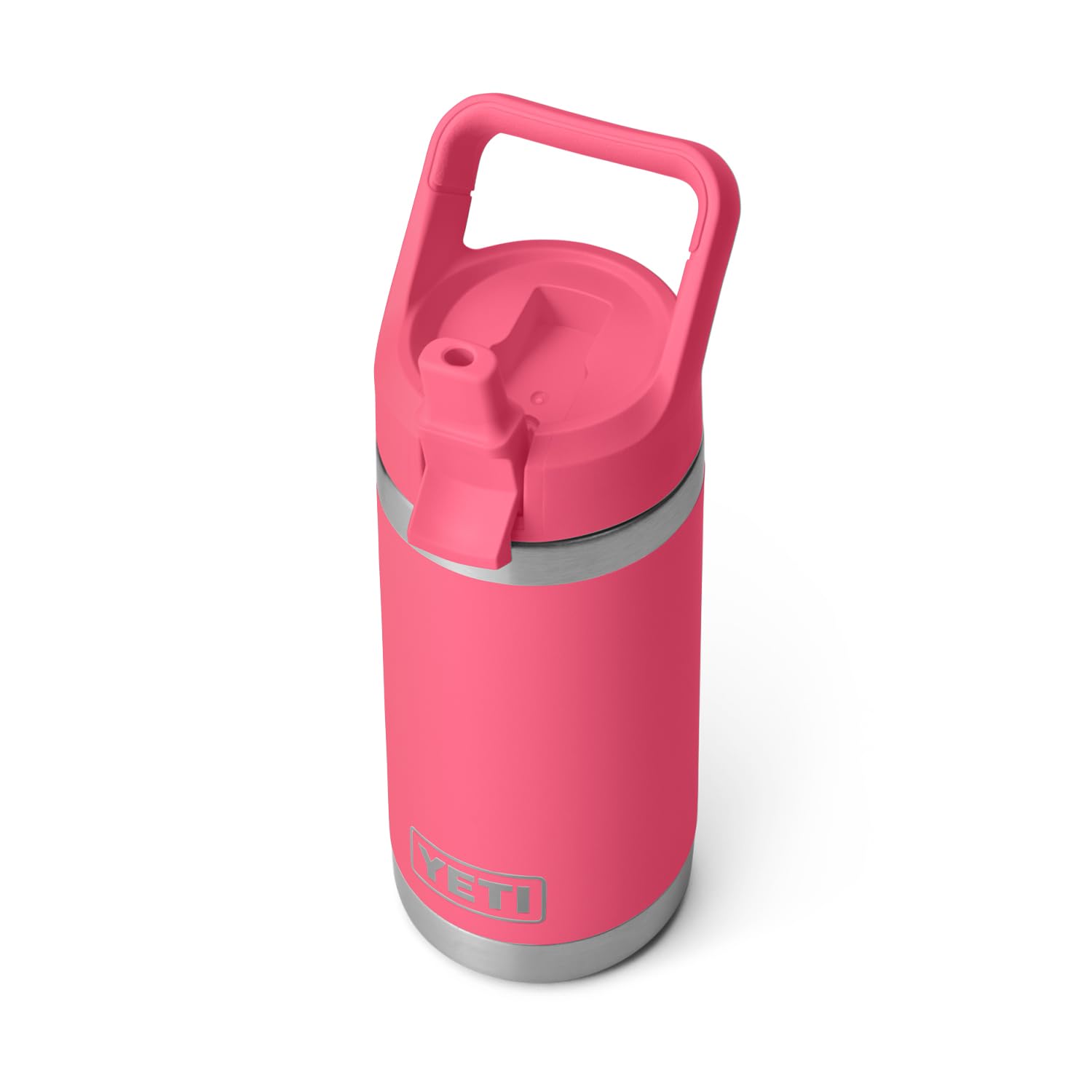 Botella Yeti Rambler Jr. 350 Ml Para Niños Con Tapón De Pajita, Color Rosa Tropical