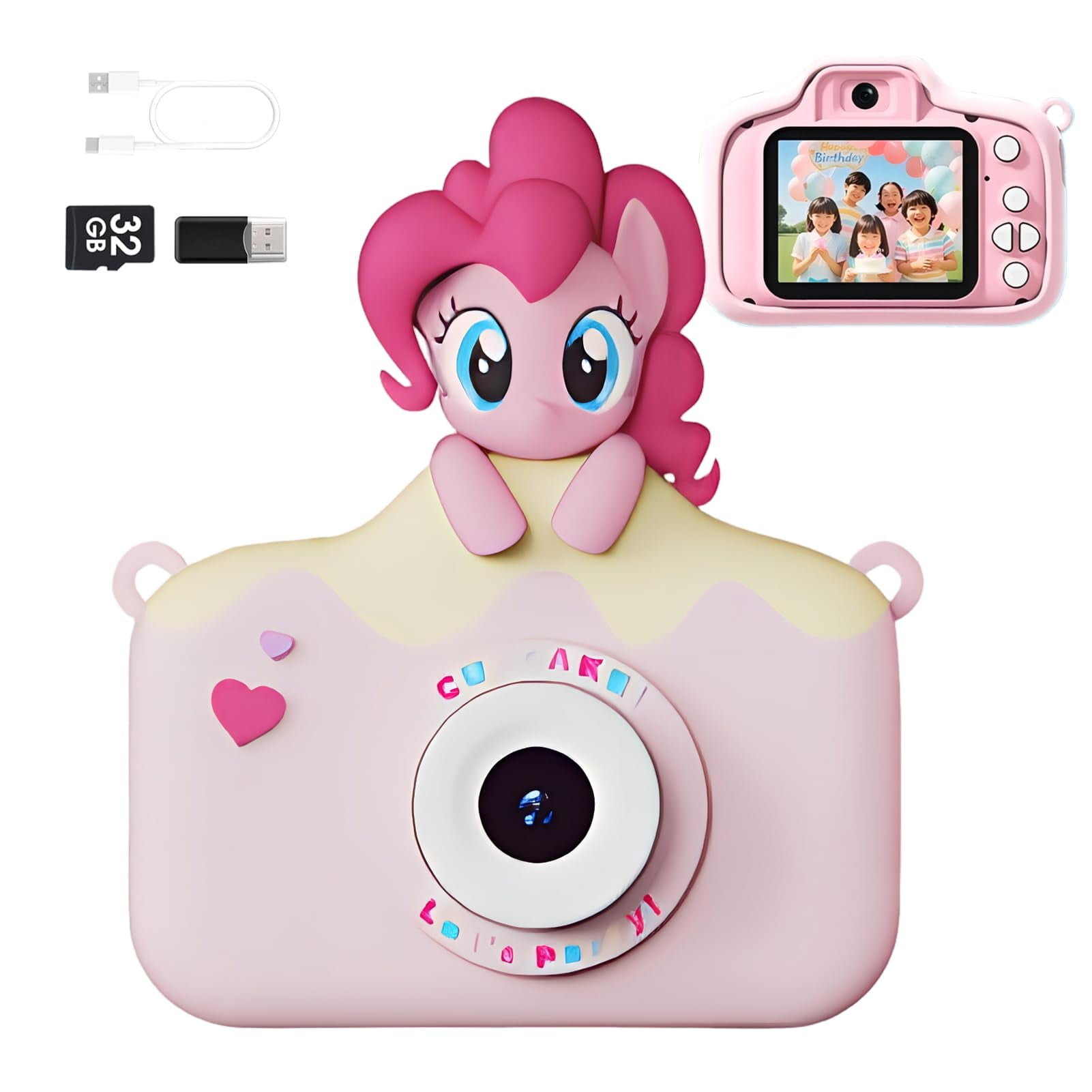 Cámara My Little Pony Para Niños Pinkie Pie De 3 A 9 Años Con Accesorios
