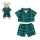 thumbnail image 1 of Pijama Build a Bear escocés verde colección peluche, 1 of 3