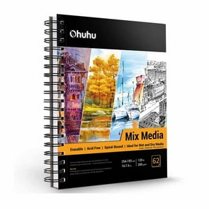 Block Ohuhu Mix Media Pad, Para Técnicas Secas Y Húmedas.