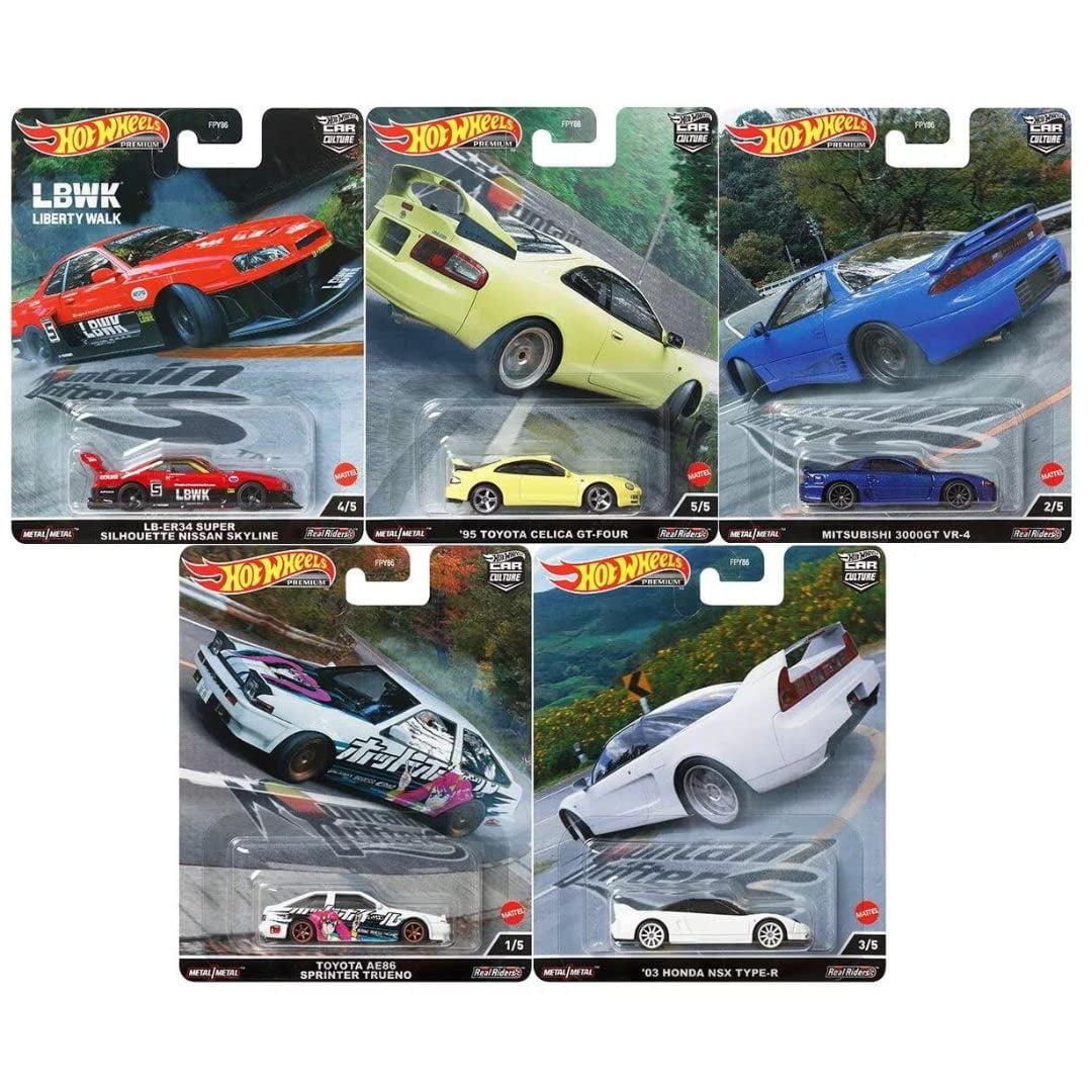Juego Diecast Vehicles Hot Wheels 2022 Premium Car Culture, 5 Unidades