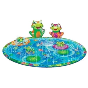 N-Ofertas - Alfombra Lanza Aguas Niños Piscina Fuente Rana 147 Cm