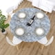 thumbnail image 4 of Mantel ajustable con reverso de franela y borde elástico. Mantel de PVC impermeable y resistente al aceite, antimanchas y lavable para mesas redondas (ideal para mesas redondas de 91 a 112 cm)., 4 of 5