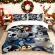 thumbnail image 1 of Penguin Collage Print Duvet Cover Set Includes a Soft Duvet Cover And Two Pillowcases Skin-Friendly And Breathable Suitable for Family Bedrooms/Guest Rooms Vers, 1 of 1