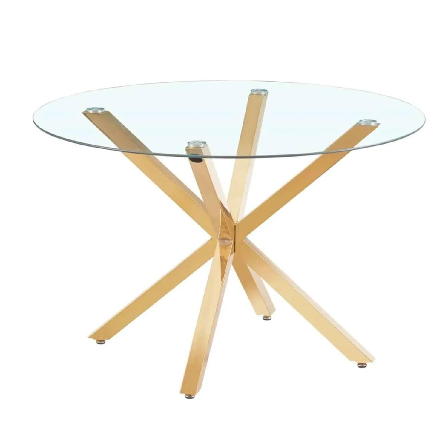 Pandalino - Mesa Redonda Equiz 100cm | Patas X Dorada